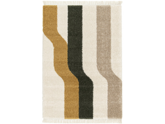 Tapis poils longs REO motif abstrait