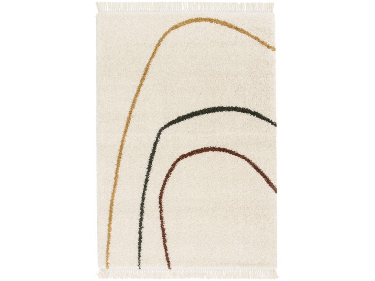 Tapis poils longs SIMY motif abstrait