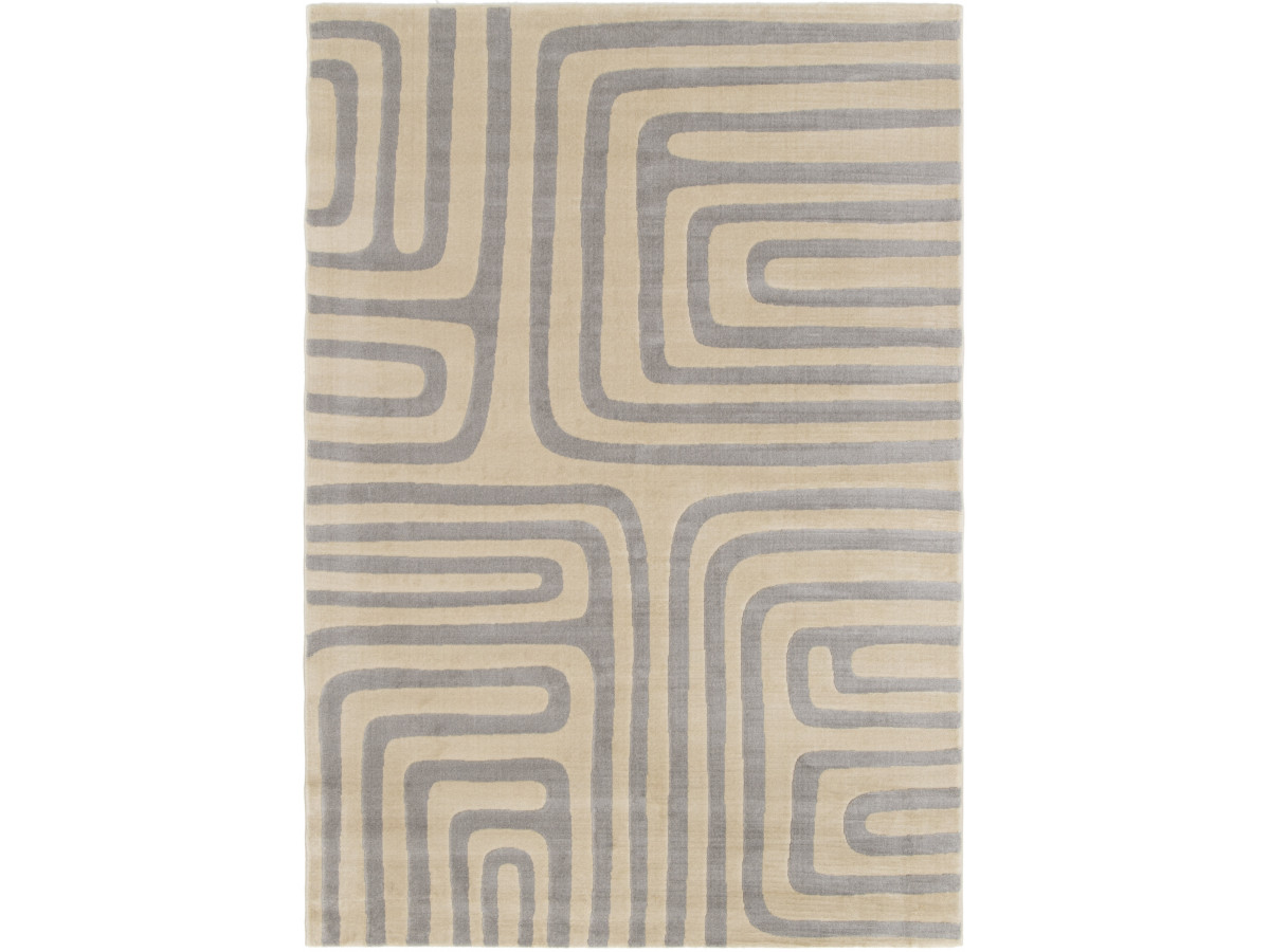 Tapis poils longs GOBI motif graphique