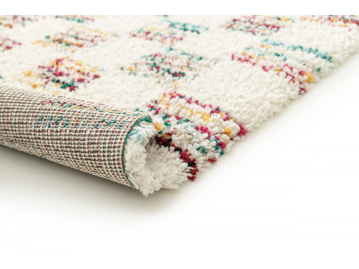 Tapis poils longs OMAN motif damier — vue 4