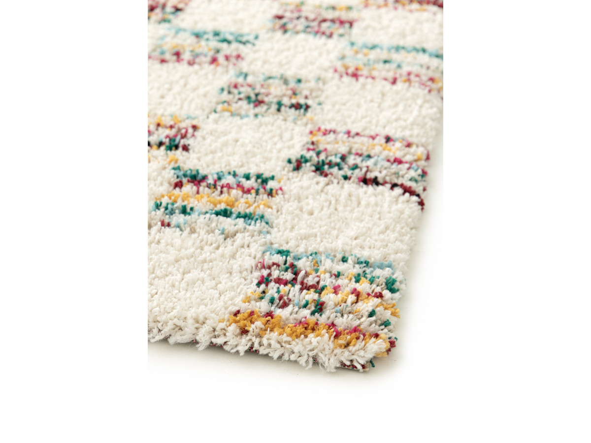 Tapis poils longs OMAN motif damier — vue 5