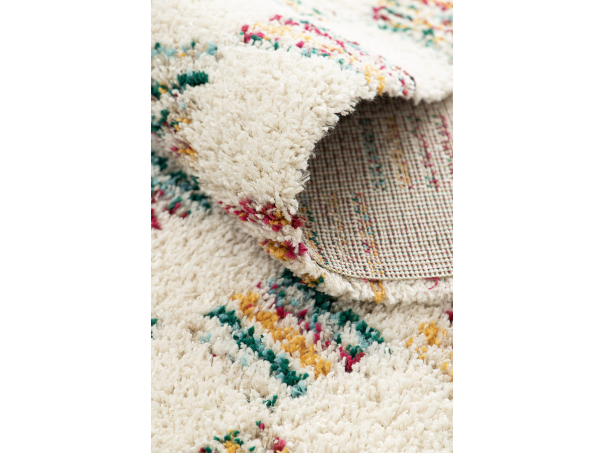 Tapis poils longs OMAN motif damier — vue 6