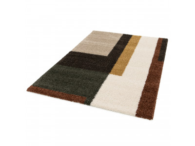 Tapis poils longs YAMI motif graphique