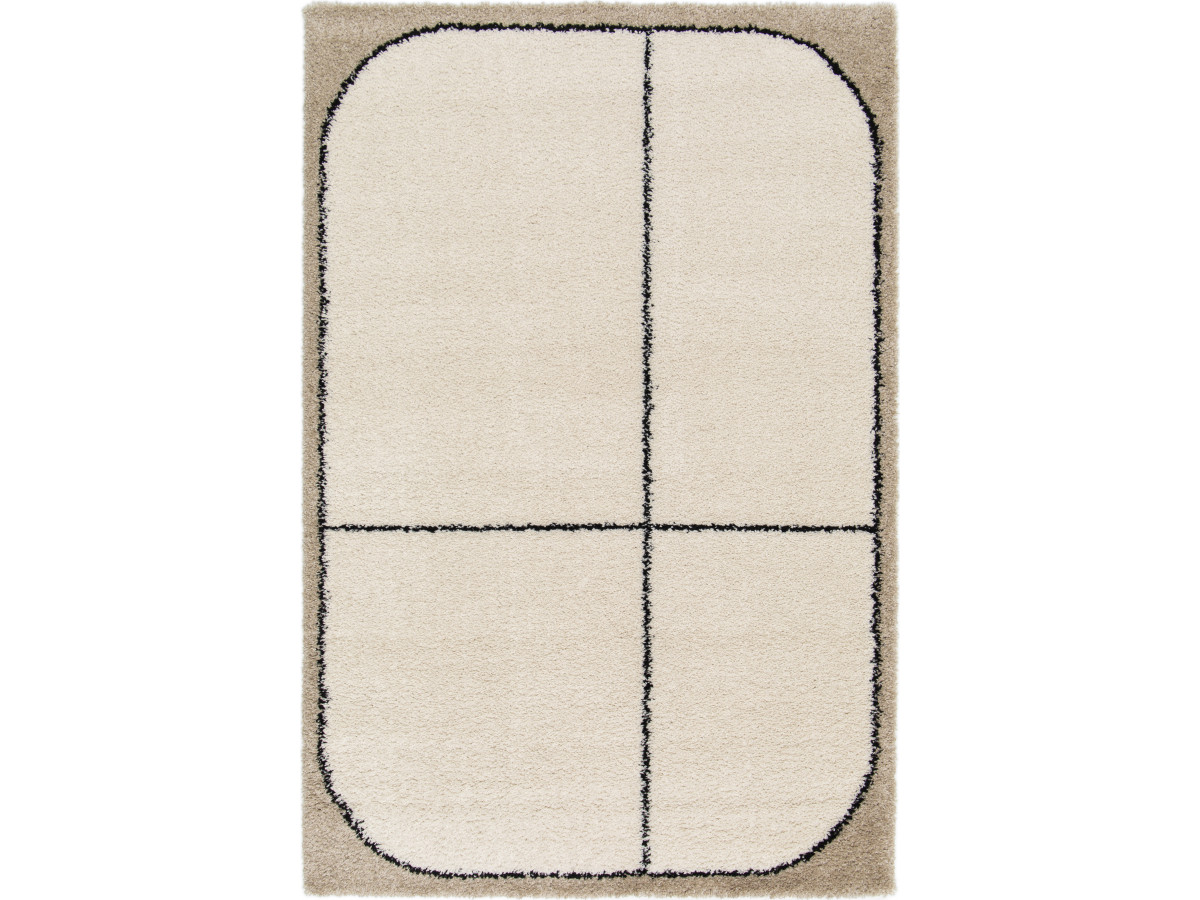 Tapis poils longs EDRY motif graphique