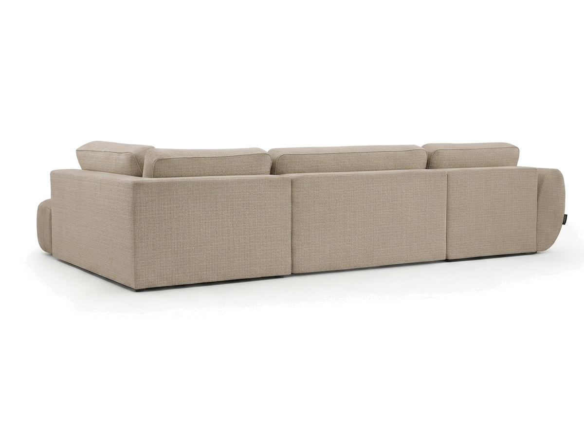 Narożnik panoramiczny rozkładany z pojemnikiem DENISE tkanina strukturalna