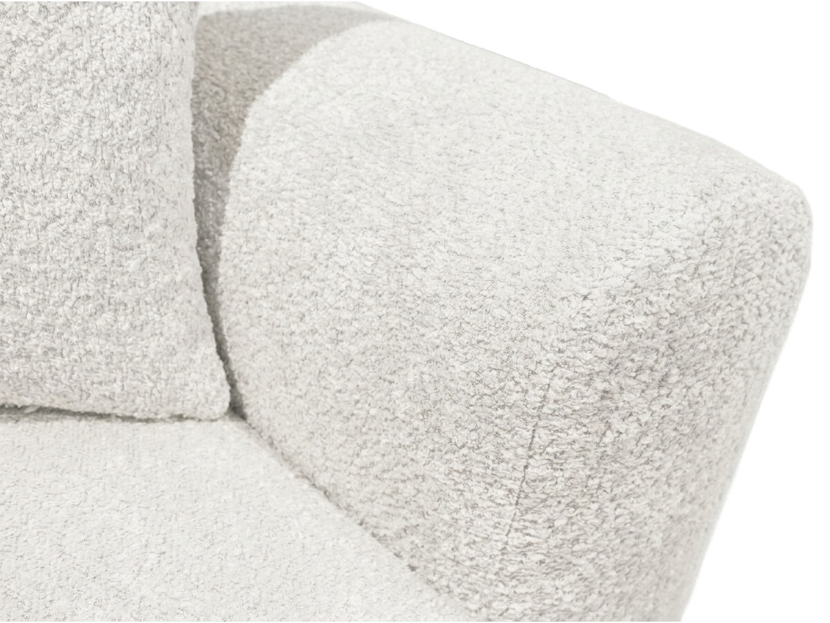 Sofa prosta 3-osobowa rozkładana ROXELANE tkanina bouclé
