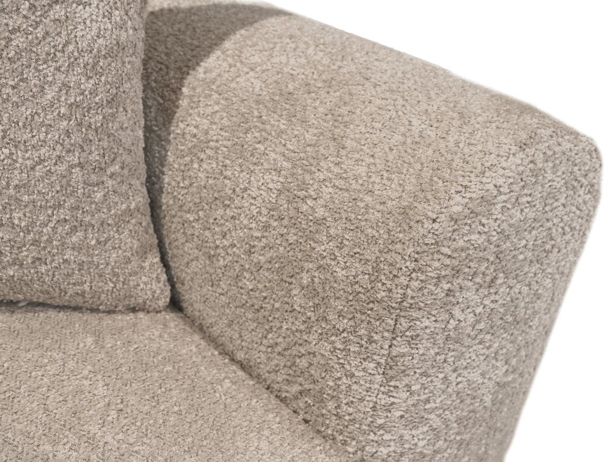 Sofa prosta 3-osobowa rozkładana ROXELANE tkanina bouclé