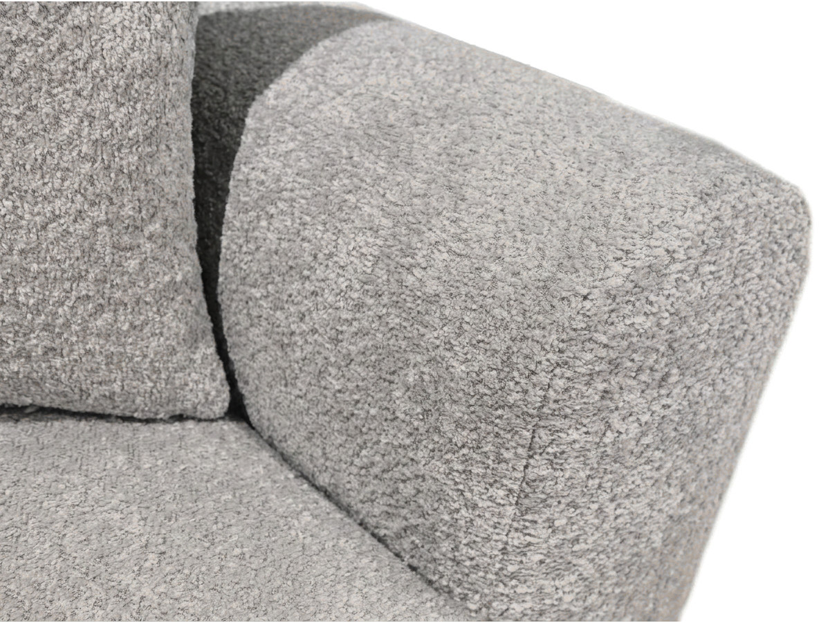 Sofa prosta 3-osobowa rozkładana ROXELANE tkanina bouclé