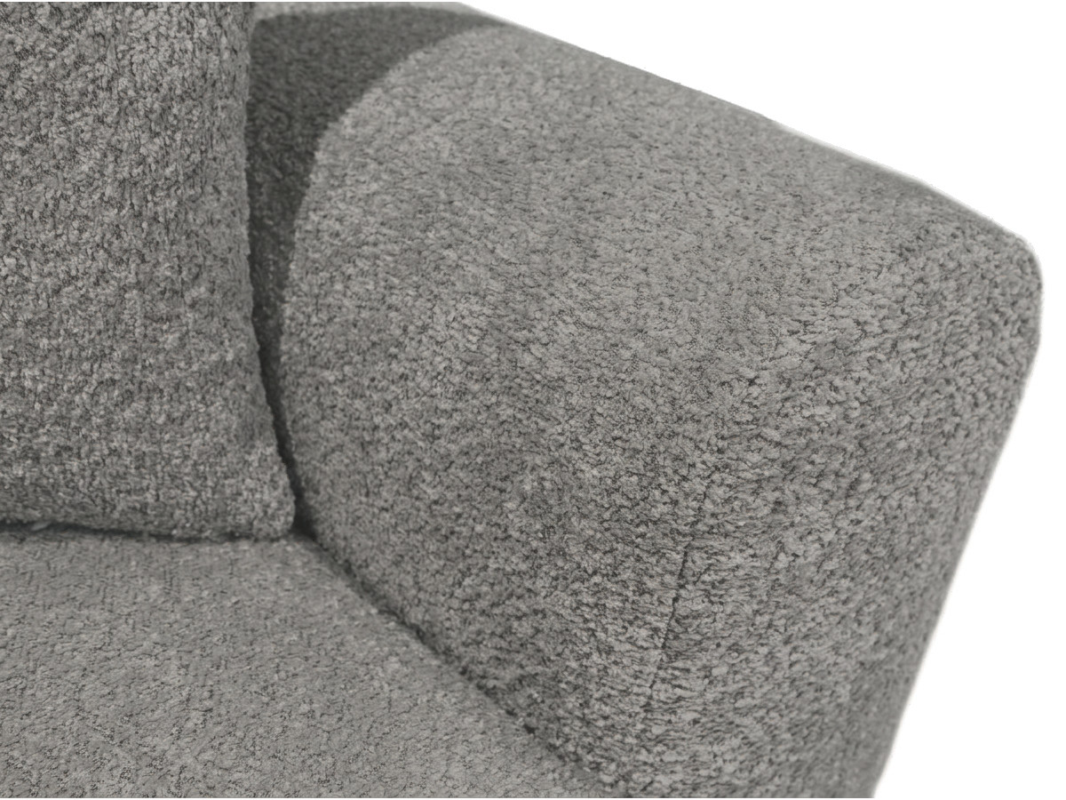 Sofa prosta 3-osobowa rozkładana ROXELANE tkanina bouclé