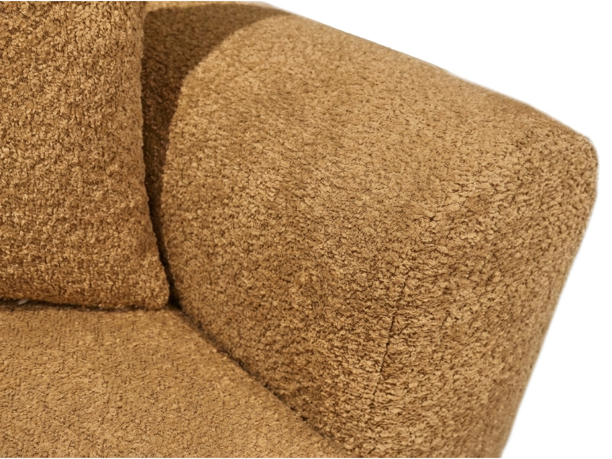 Sofa prosta 3-osobowa rozkładana ROXELANE tkanina bouclé