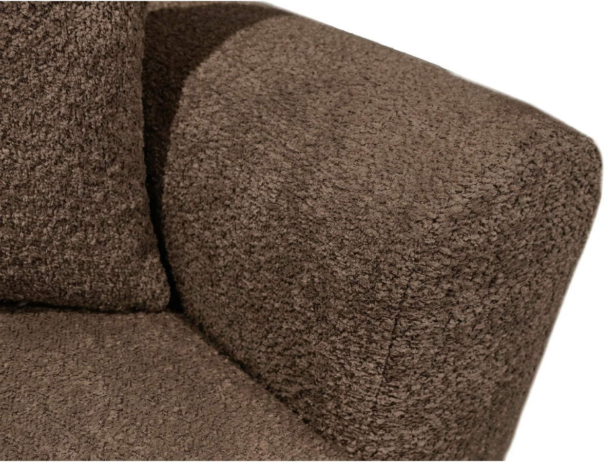 Sofa prosta 3-osobowa rozkładana ROXELANE tkanina bouclé