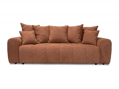 Canapé droit 3 places convertible ROXELANE tissu bouclette