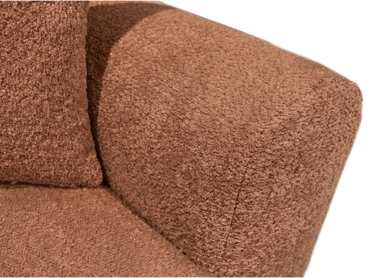 Sofa prosta 3-osobowa rozkładana ROXELANE tkanina bouclé