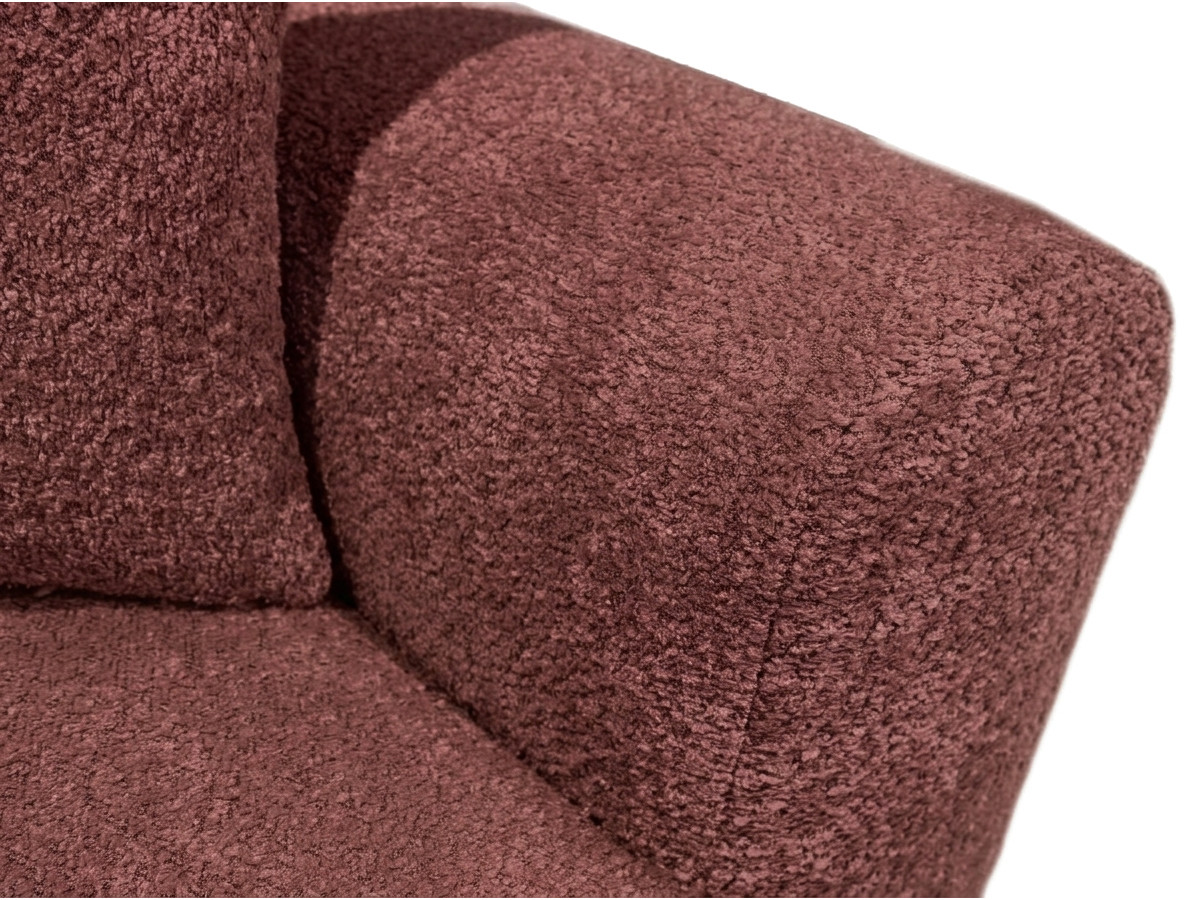 Sofa prosta 3-osobowa rozkładana ROXELANE tkanina bouclé