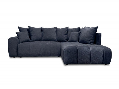 Canapé d'angle L convertible coffre ROXELANE tissu bouclette