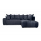 Canapé d'angle L convertible coffre ROXELANE tissu bouclette