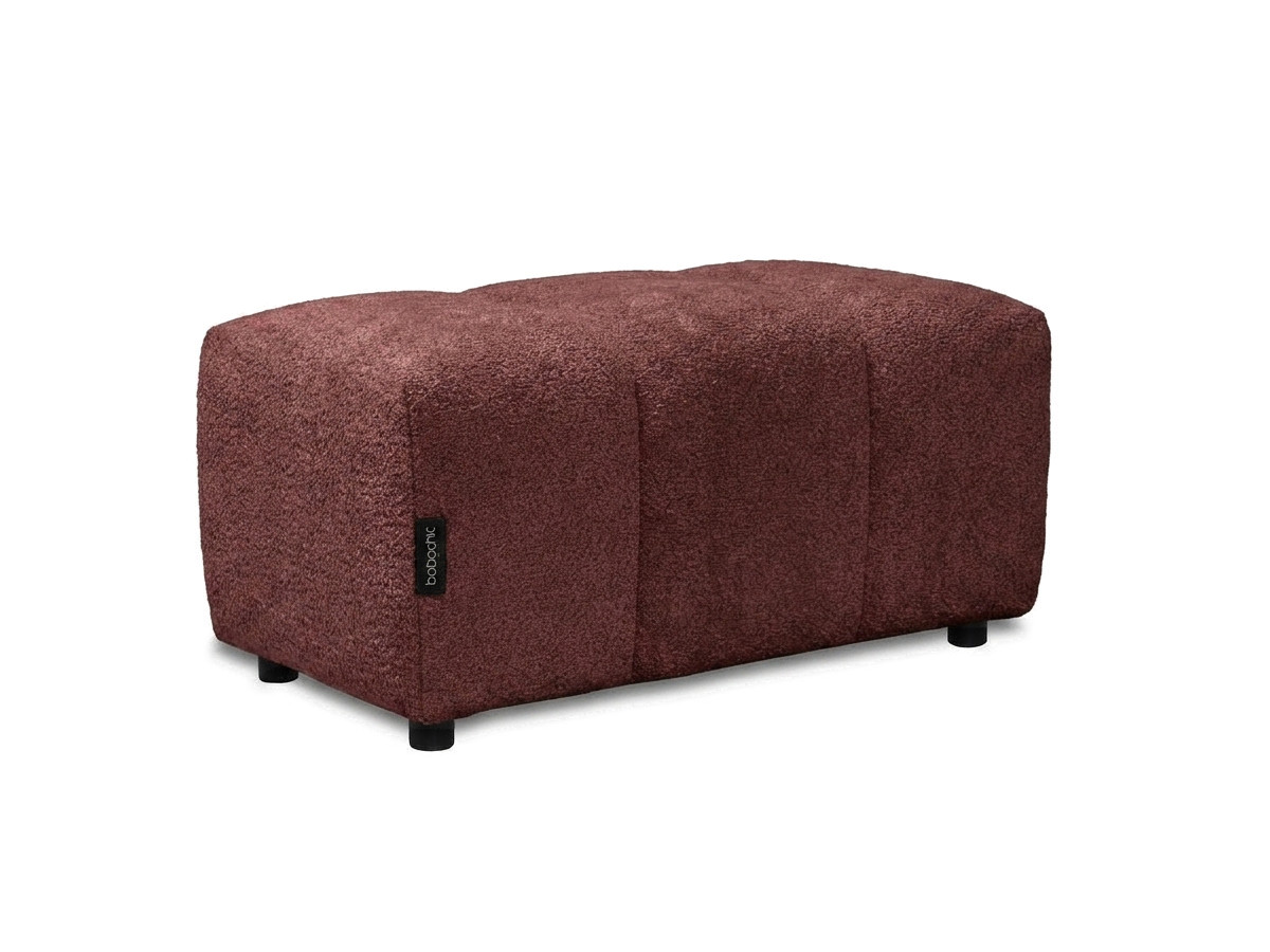 Pouf ROXELANE bouclette rouge — vue 3