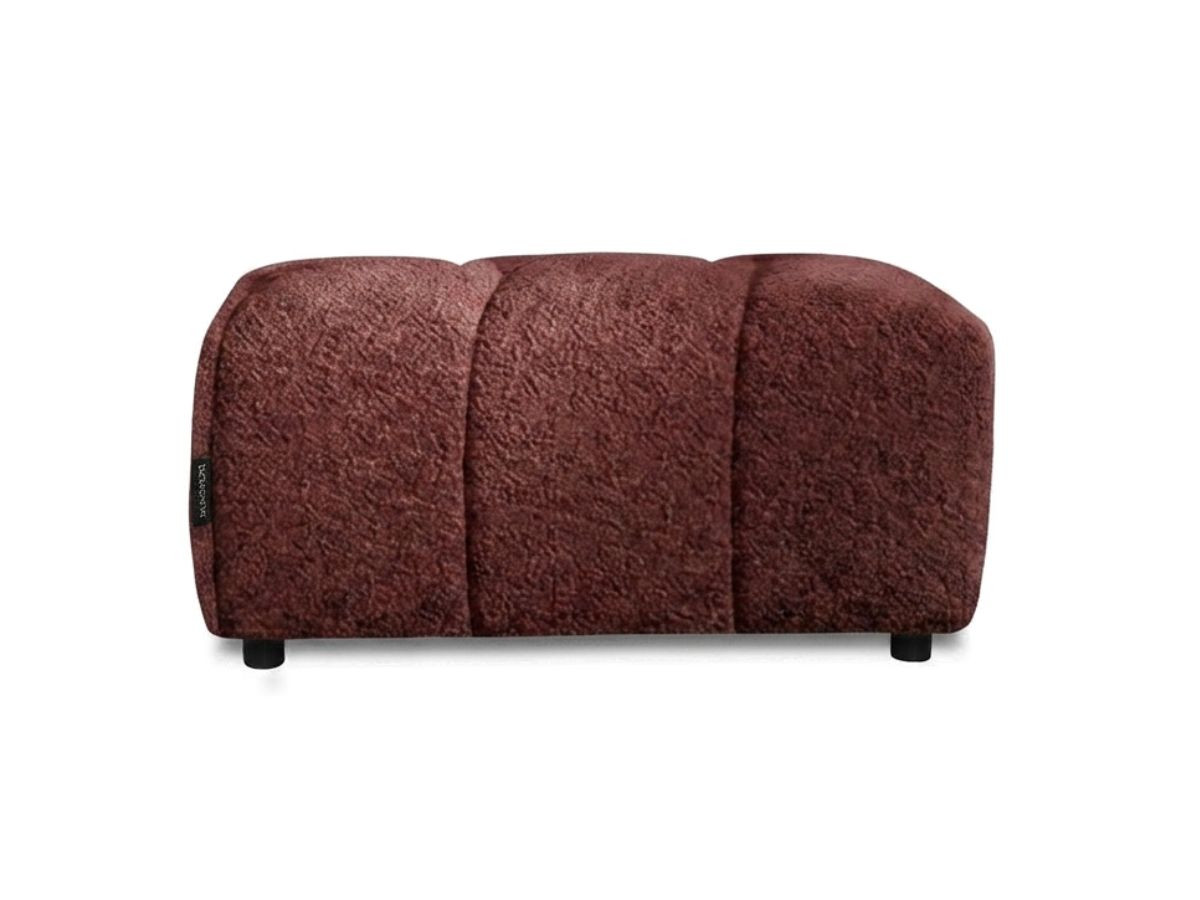 Pouf ROXELANE bouclette rouge — vue 6