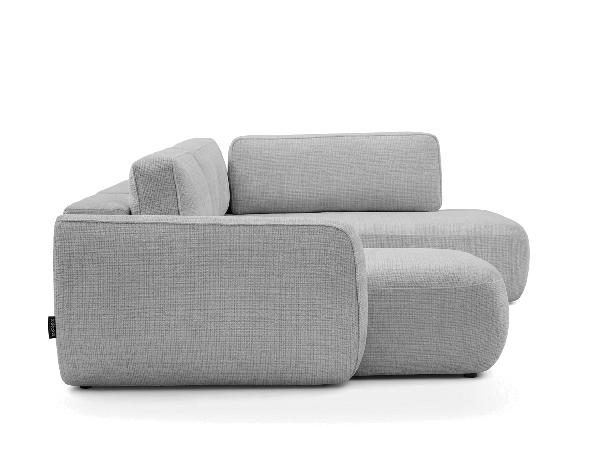 Narożnik panoramiczny rozkładany z pojemnikiem DENISE tkanina strukturalna