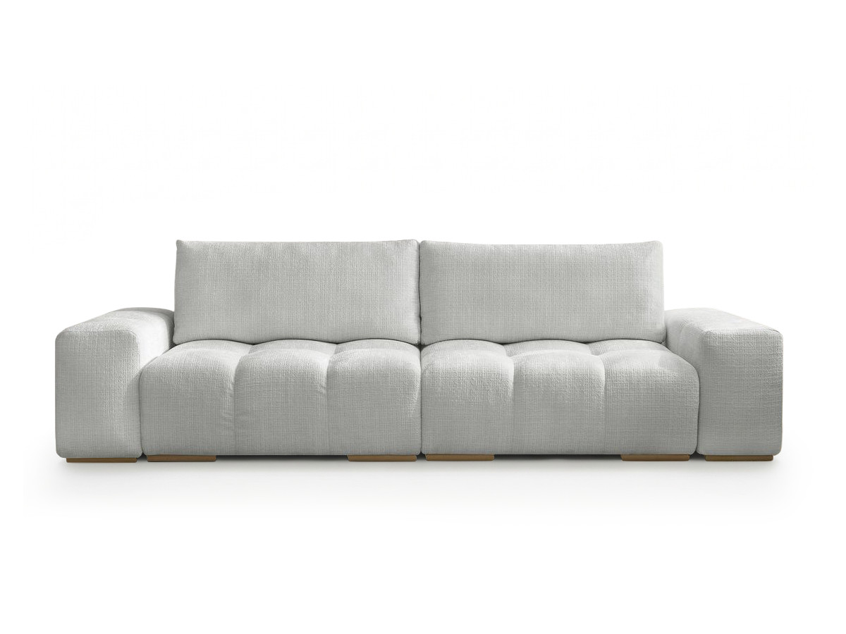 Canapé droit convertible coffre ANAKIN texturé gris clair — vue 3