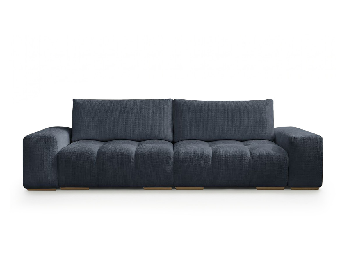 Canapé droit convertible coffre ANAKIN texturé bleu foncé — vue 3