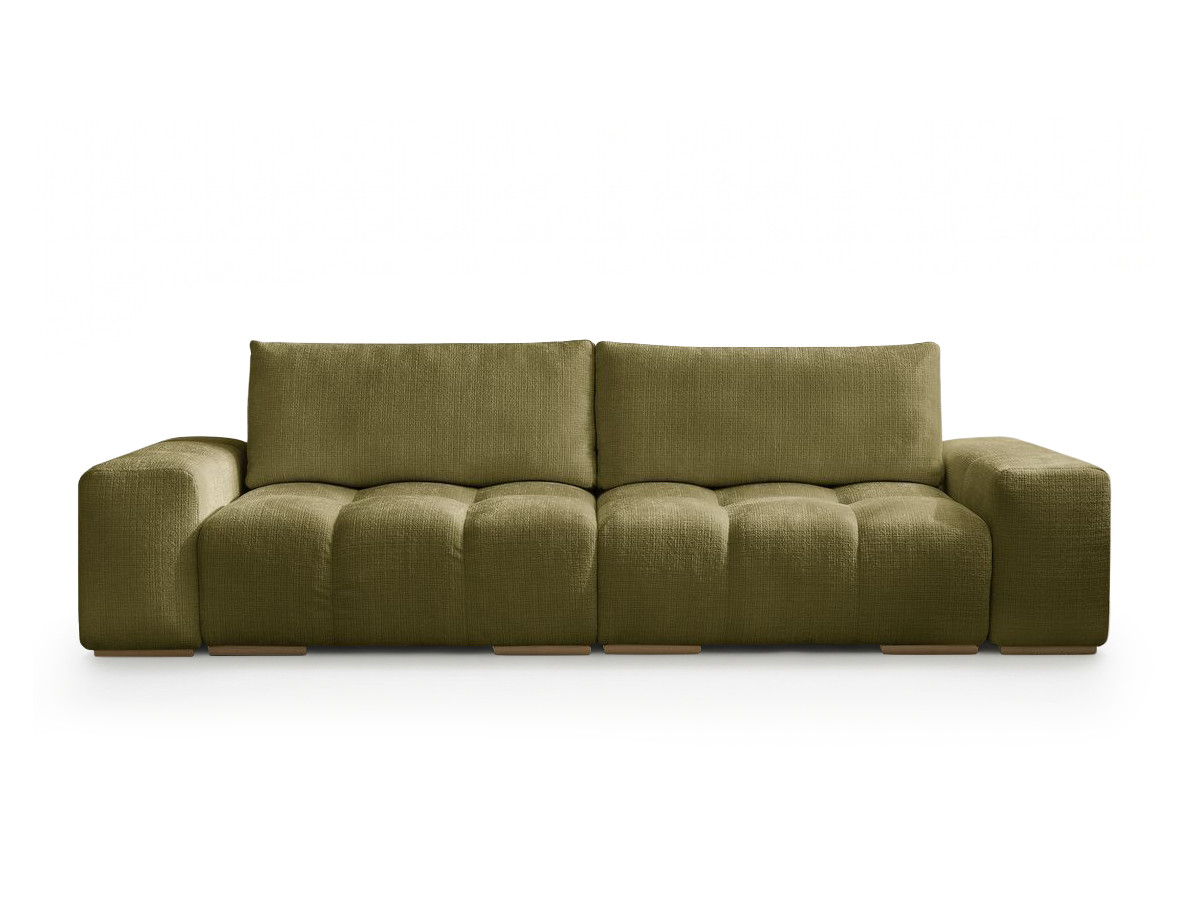 Canapé droit convertible coffre ANAKIN texturé vert — vue 3