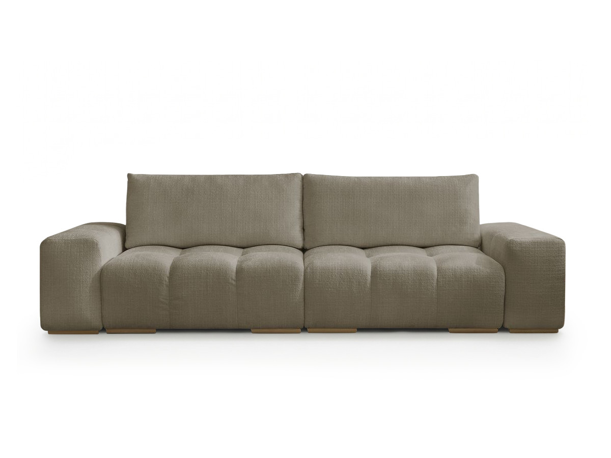 Canapé droit convertible coffre ANAKIN texturé taupe — vue 3