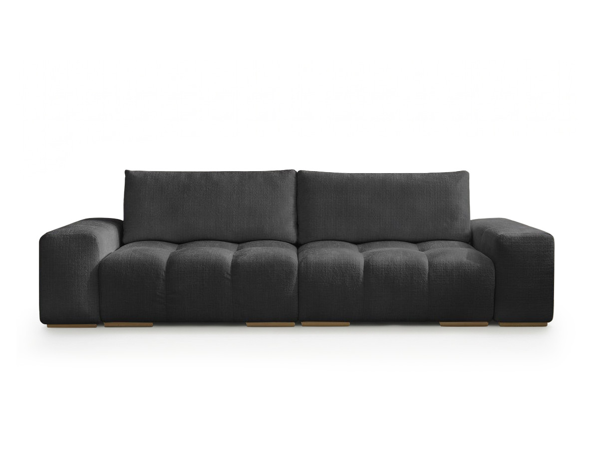 Canapé droit convertible coffre ANAKIN texturé noir — vue 3