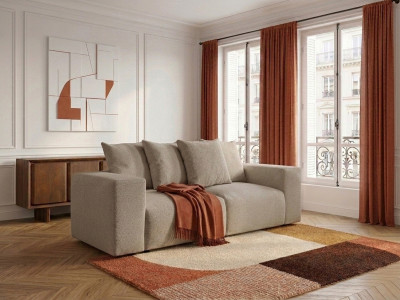 Canapé droit fixe modulable VOLTAIRE tissu chiné
