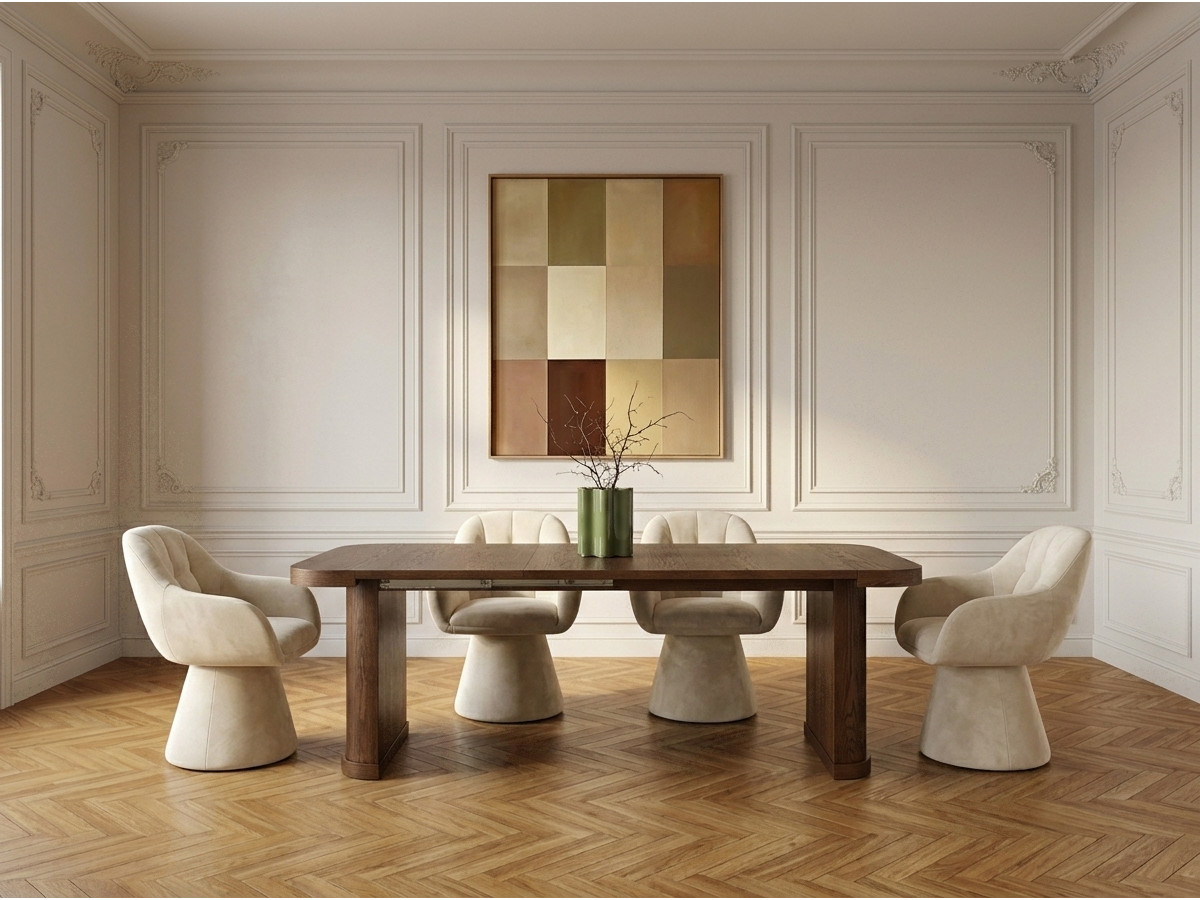 Chaise pivotante KIM texturé beige — vue 4