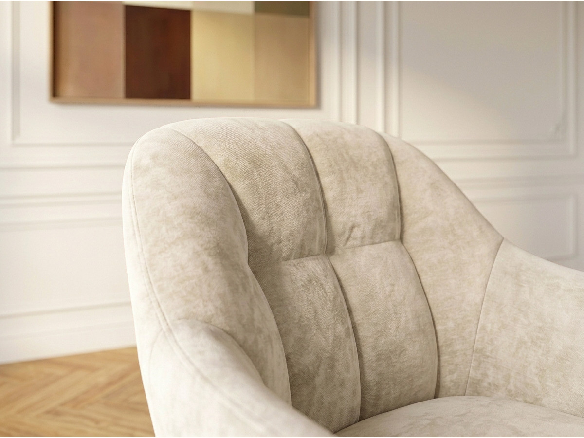 Chaise pivotante KIM texturé beige — vue 5
