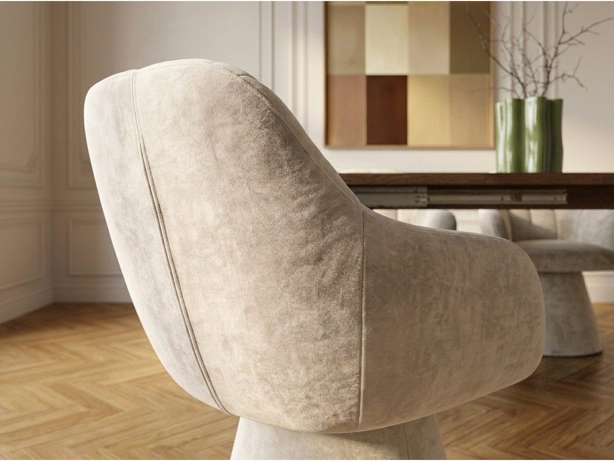 Chaise pivotante KIM texturé beige — vue 6
