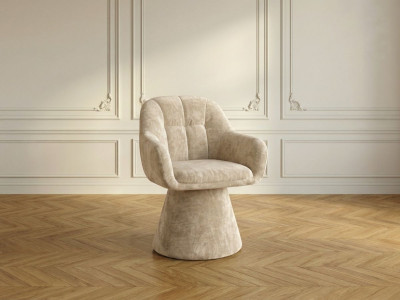 Chaise pivotante KIM tissu texturé