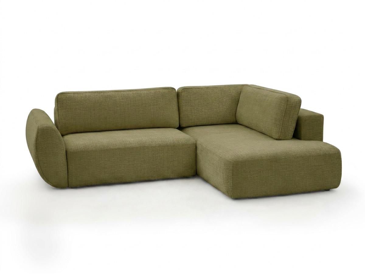 Sofa Moduł narożny L rozkładany z pojemnikiem DENISE tkanina strukturalna