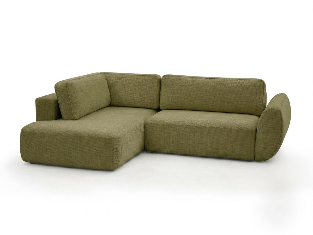 Sofa Moduł narożny L rozkładany z pojemnikiem DENISE tkanina strukturalna