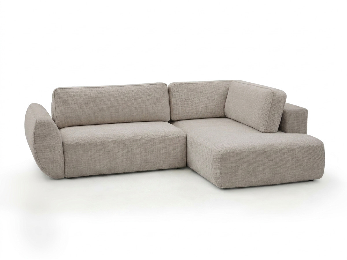 Sofa Moduł narożny L rozkładany z pojemnikiem DENISE tkanina strukturalna
