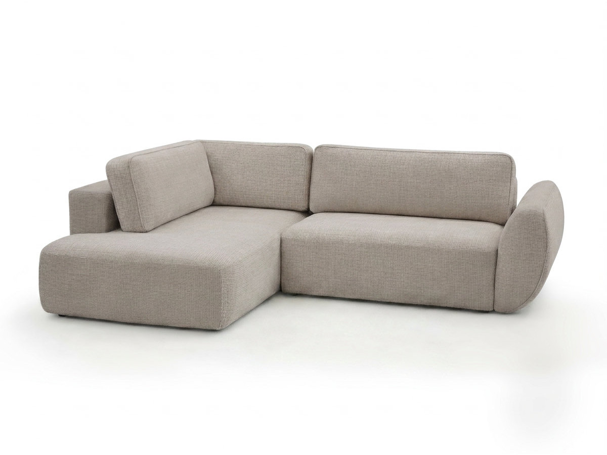 Sofa Moduł narożny L rozkładany z pojemnikiem DENISE tkanina strukturalna