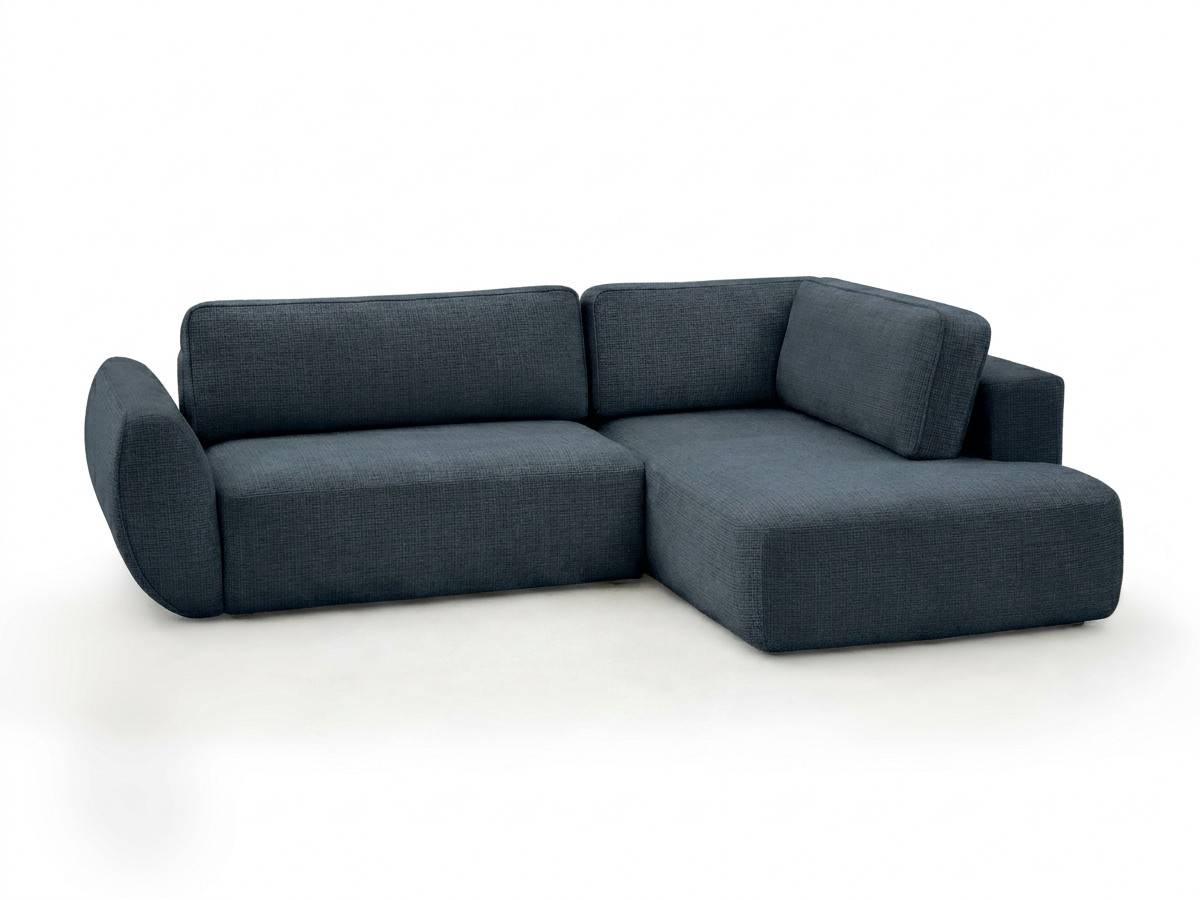 Sofa Moduł narożny L rozkładany z pojemnikiem DENISE tkanina strukturalna