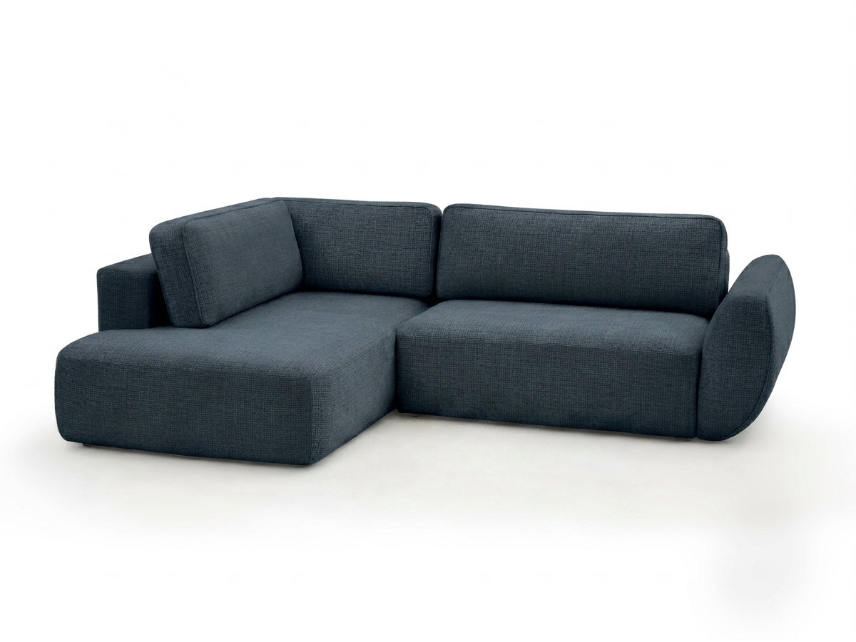 Sofa Moduł narożny L rozkładany z pojemnikiem DENISE tkanina strukturalna