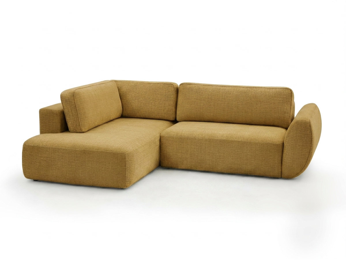 Sofa Moduł narożny L rozkładany z pojemnikiem DENISE tkanina strukturalna