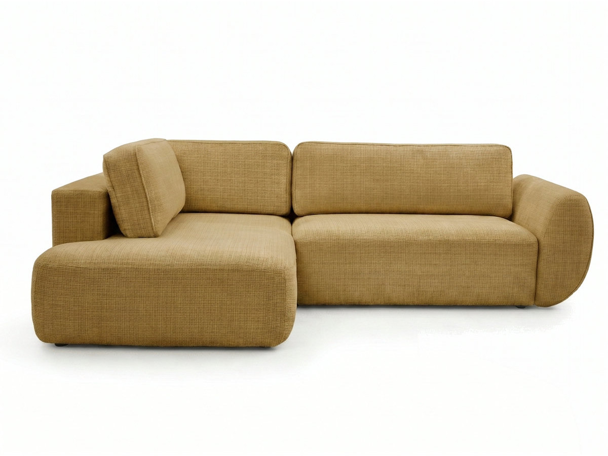 Sofa Moduł narożny L rozkładany z pojemnikiem DENISE tkanina strukturalna