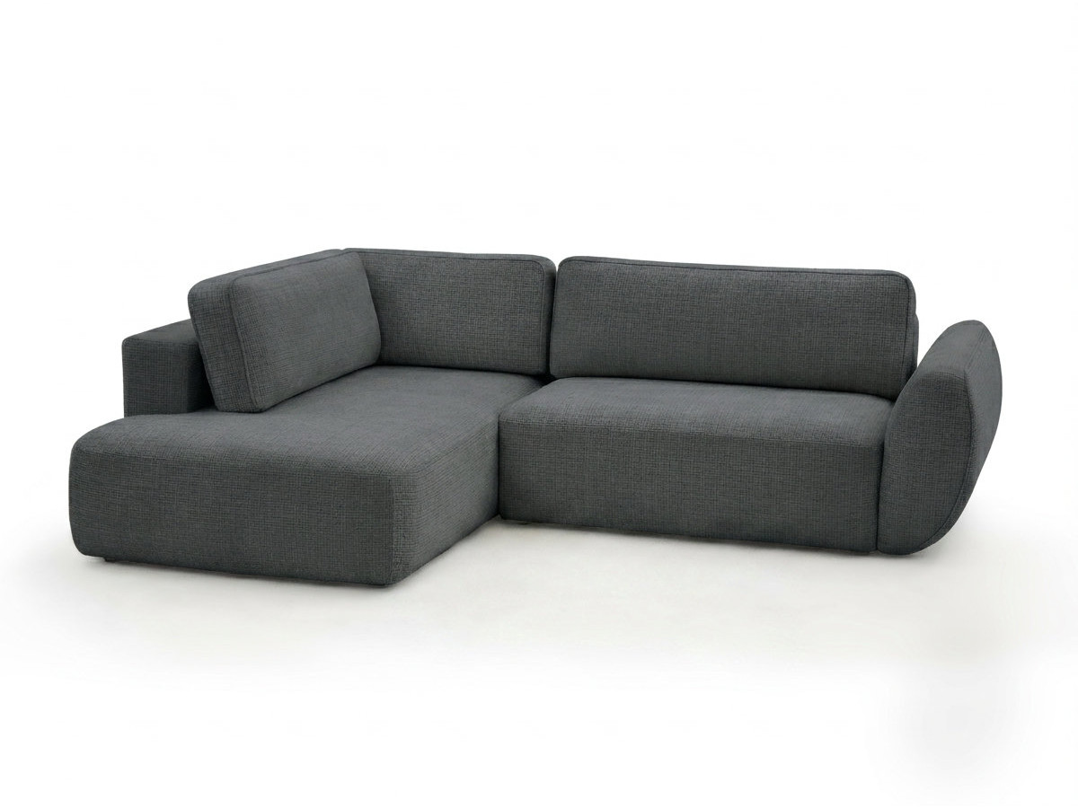 Sofa Moduł narożny L rozkładany z pojemnikiem DENISE tkanina strukturalna