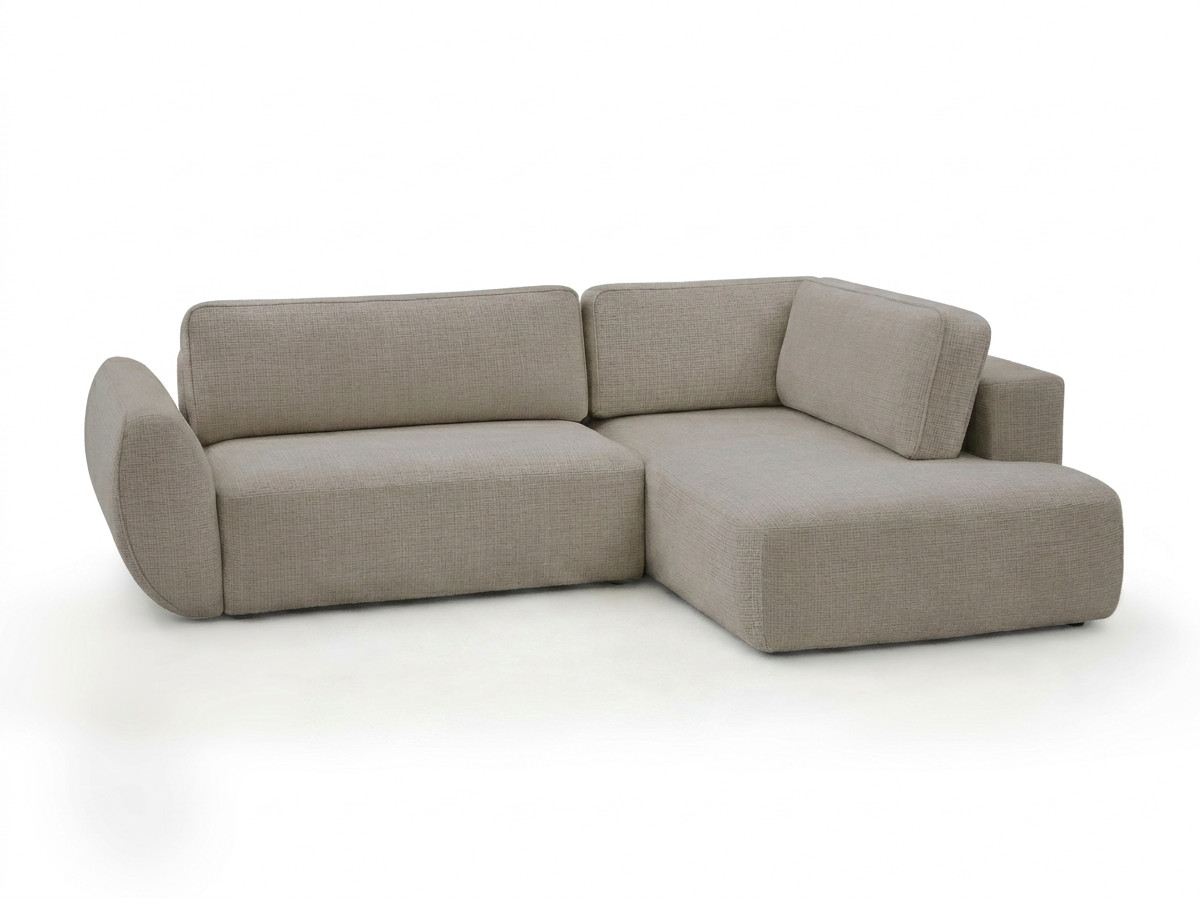 Sofa Moduł narożny L rozkładany z pojemnikiem DENISE tkanina strukturalna
