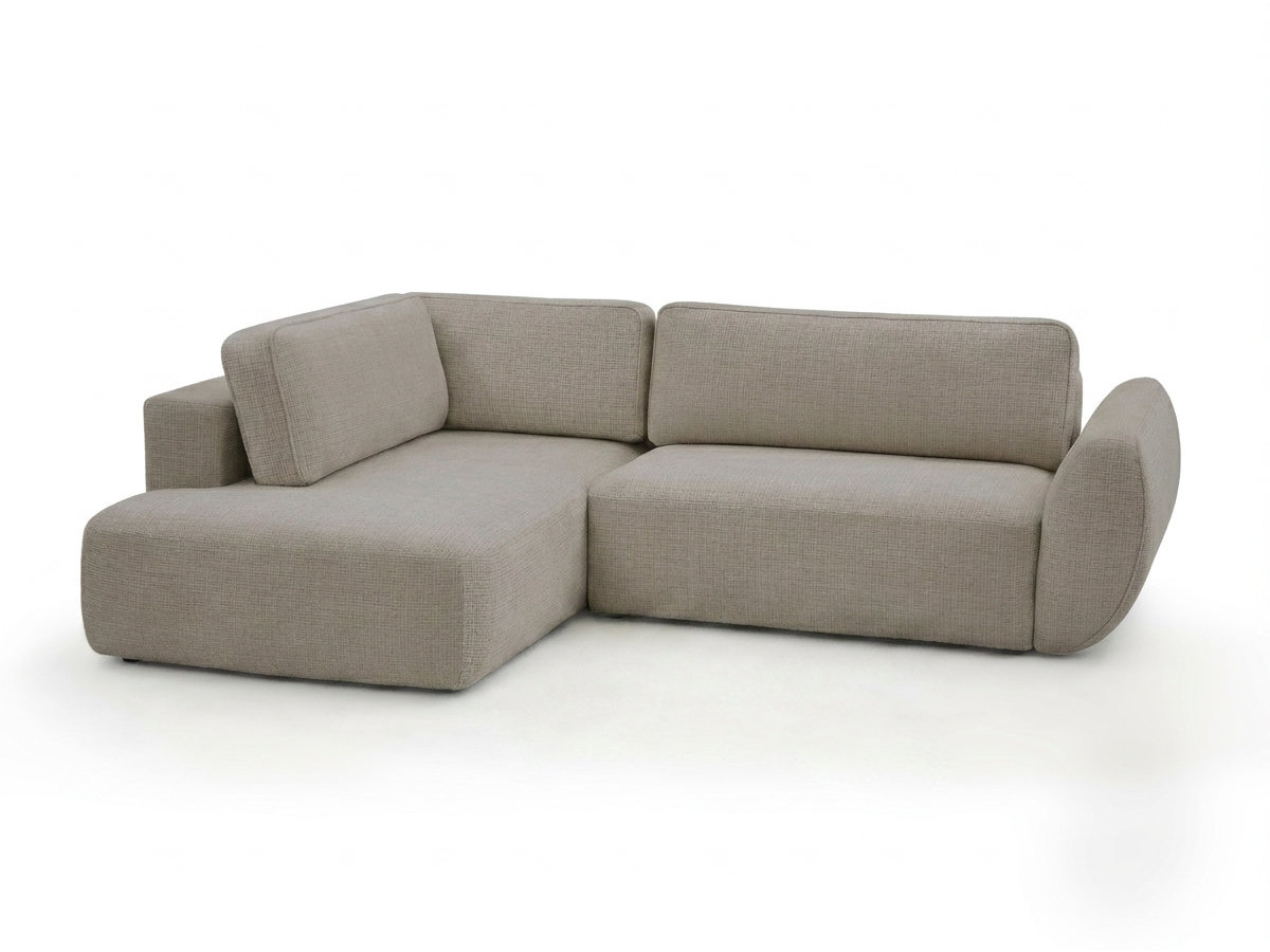 Sofa Moduł narożny L rozkładany z pojemnikiem DENISE tkanina strukturalna