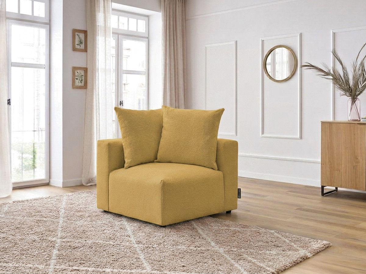 Angle pour canapé modulable VOLTAIRE chiné jaune