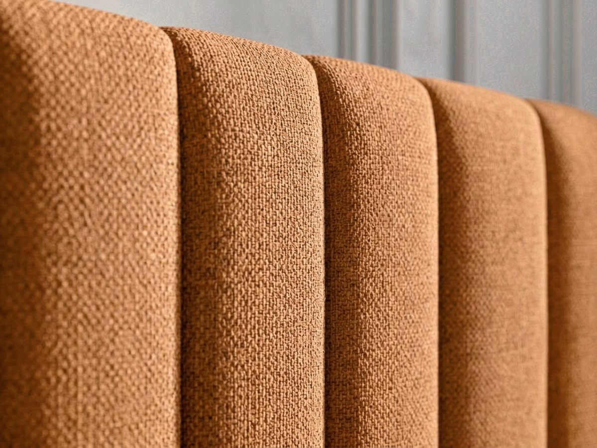 Lit OCEANE avec lattes massives orange — vue 5