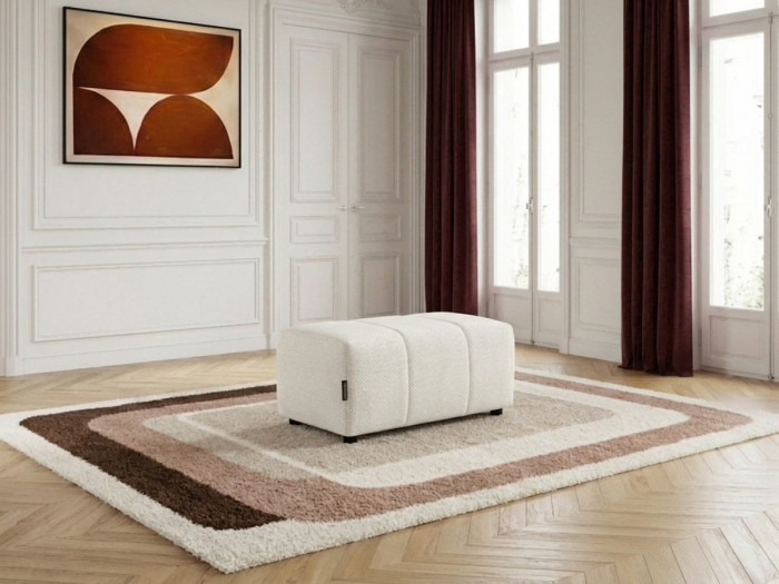 Pouf ROXELANE tissu chiné