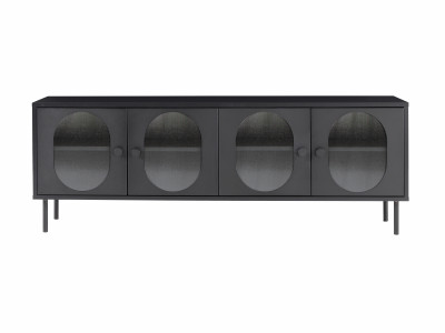 Meuble TV 4 portes verre fumé SOHAN