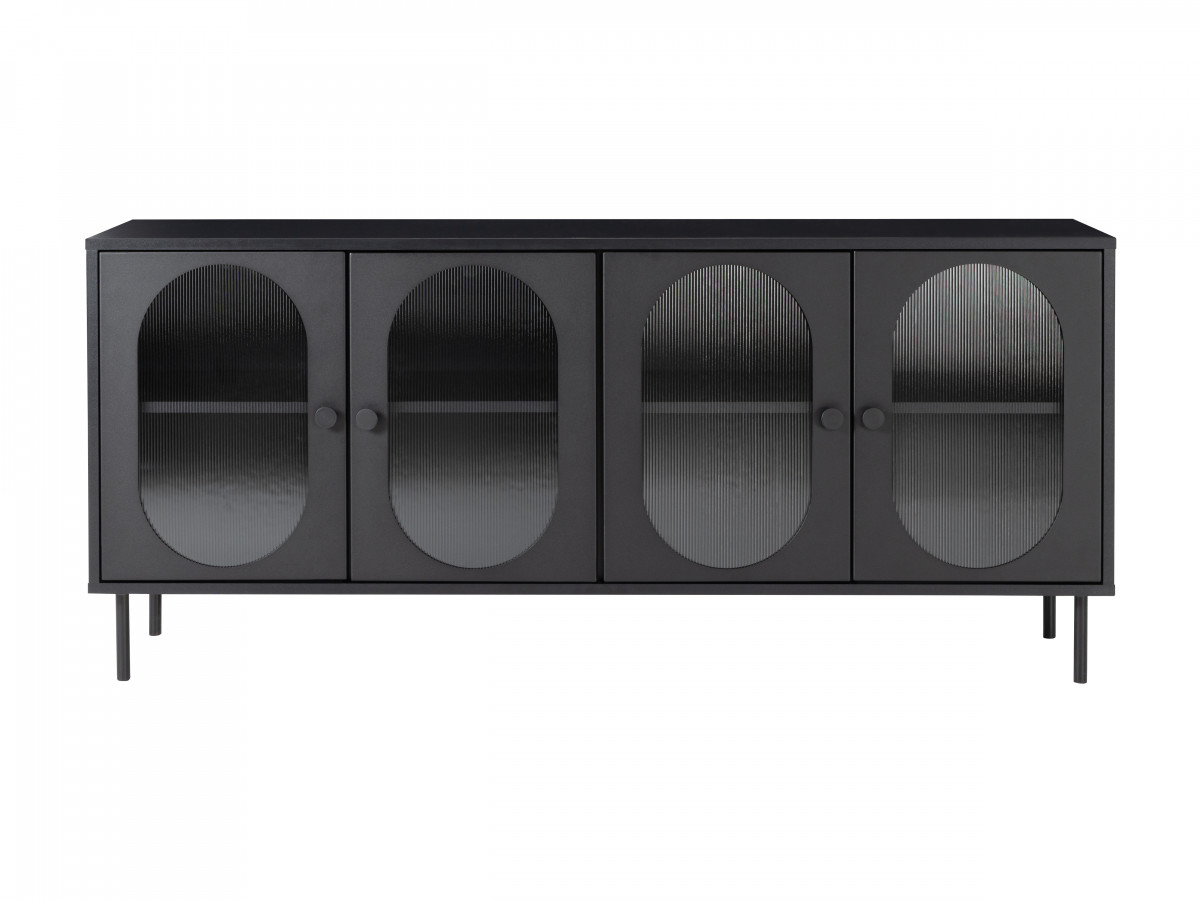 Buffet 4 portes verre fumé SOHAN — vue 3
