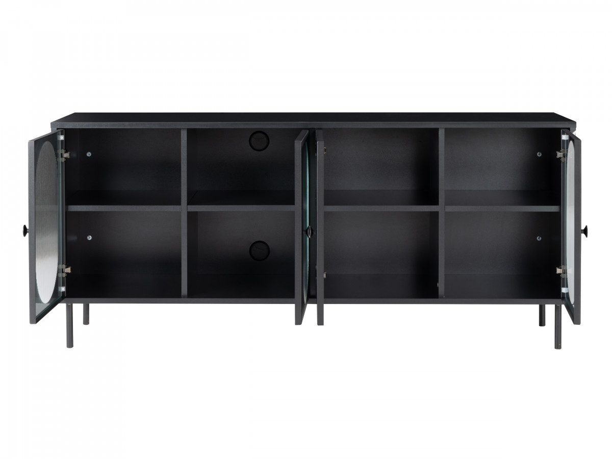 Buffet 4 portes verre fumé SOHAN — vue 6